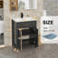 Meuble-lavabo simple 24 po avec plateau en céramique Manrique, robinet, peinture à la main écologique Manrique-2039549607