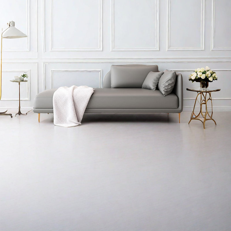 Fauteuil inclinable rembourré en éponge de style luxueux en similicuir léger, Accoudoir à droite (vu de face), Gris