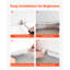 Manche en aluminium 3,3 U / 1M en forme de U avec couvercle laiteux, embouts et pinces de fixation, profil en aluminium pour installation de bandes lumineuses à DEL, installation facile, pour comptoir sous l'armoire