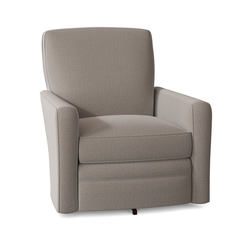 Idana Upholstered Swivel Armchair, Craftwood 41 Light Gray Performance Chenille, No