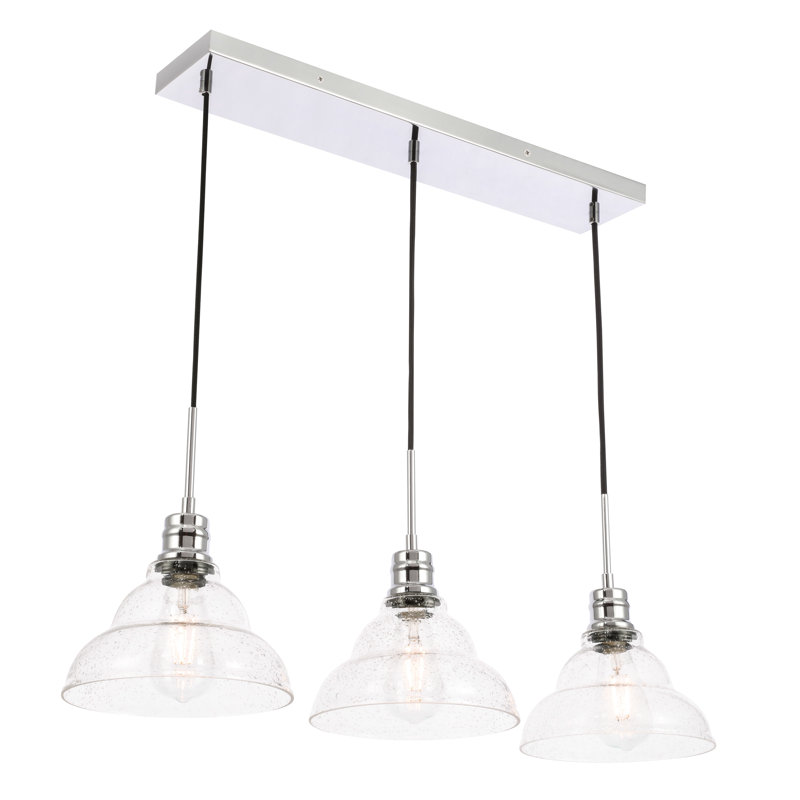 Manoel 3 - Light Kitchen Island Pendant, Chrome