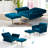 Siemon Velvet Accent Chair with Ottoman-960147848