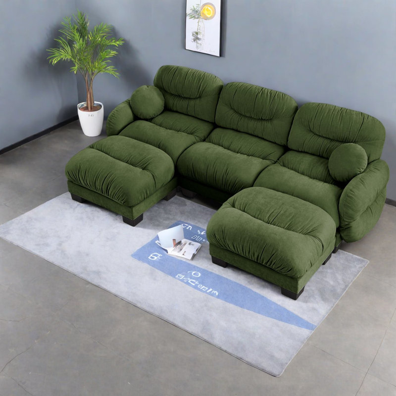 Canapés modulaires en chenille à compression, canapé moderne en forme de U pour la maison