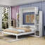 Lit escamotable avec lumières DEL et tablettes Nicara Murphy-835027262-835027260