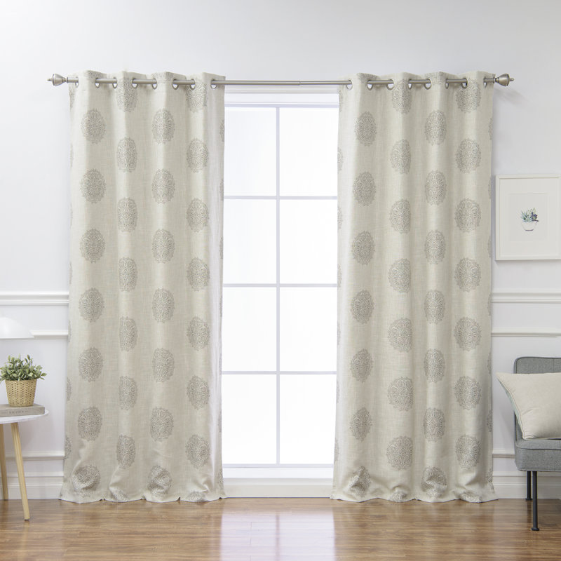 Capen Polyester Blackout Curtain Panel (Single Panel), Gray