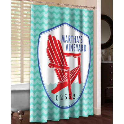 Martha's Vineyard Chevron Shower Curtain