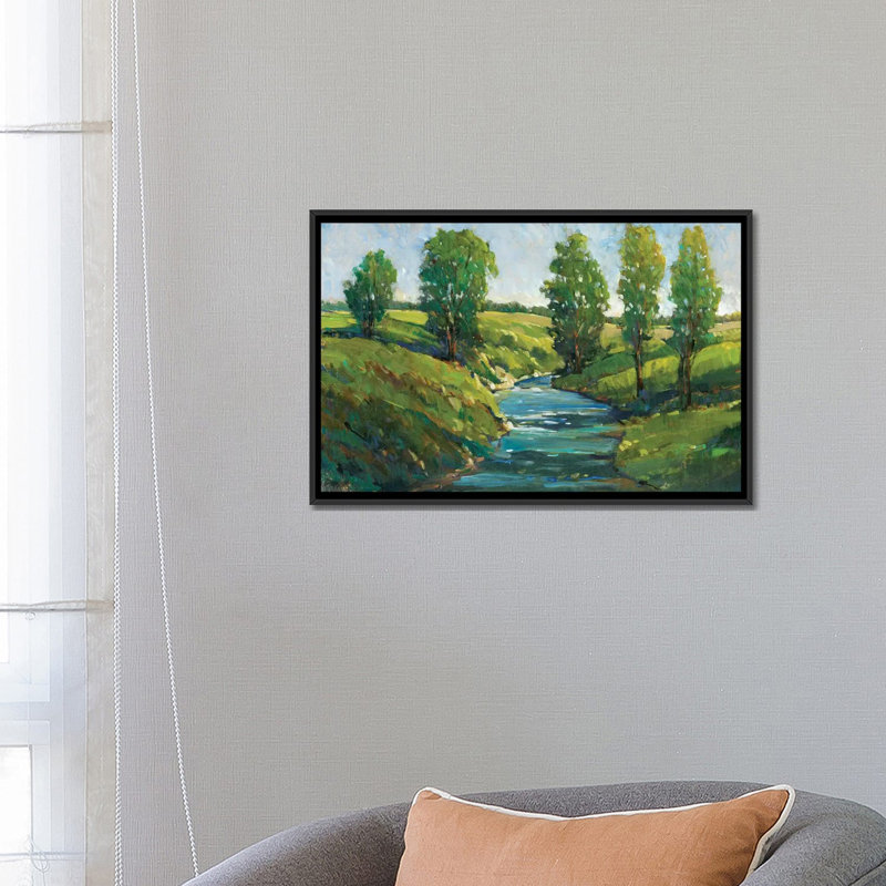 «Lush Landscape III - Timothy O 'Toole», reproduction sur toile tendue, H 18 po x l 26 po x P 1,5 po, Toile avec cadre noir