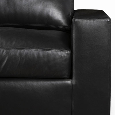 Fauteuil pivotant en cuir véritable Jonie