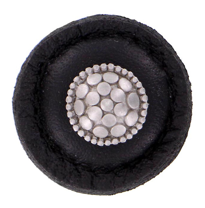 Tiziano Mushroom Knob, Black, Satin Nickel