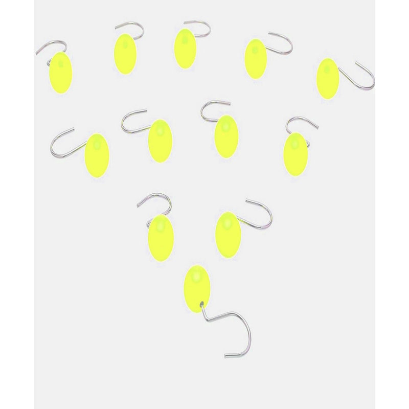 Polyresin Rust Resistant Shower Curtain Hook, Yellow