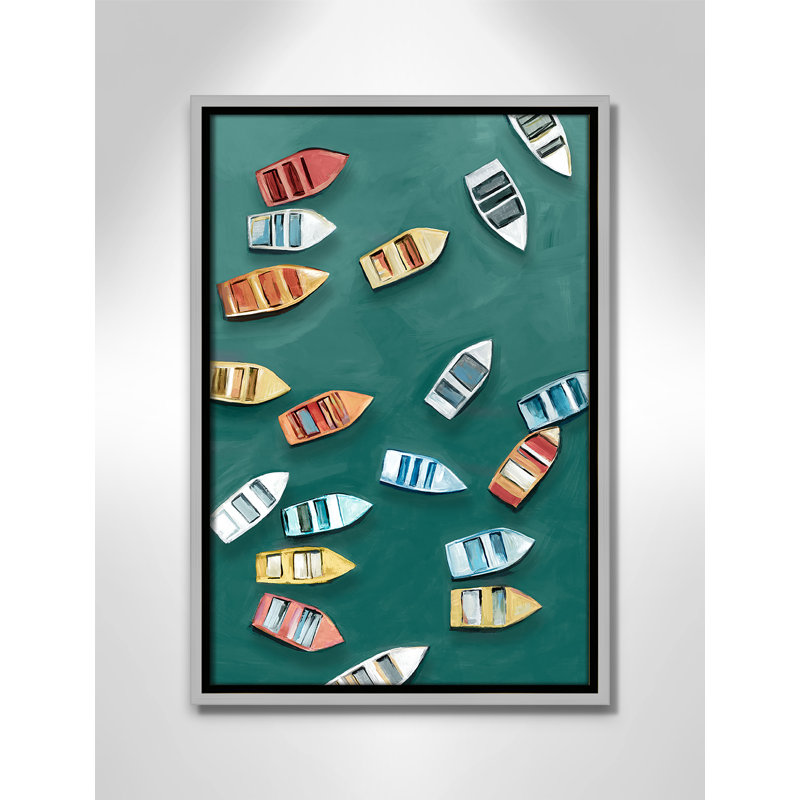 «Drifting Colors I Print» par Hannah Dawson, Flottant argenté, H 19,5 po x l 13,5 po
