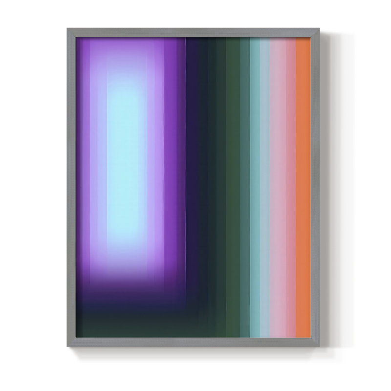 «Glitch Sequence II», reproduction encadrée - bois massif, H 11 po x l 9 po, Cadre gris