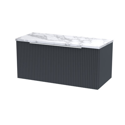 Fluted 80.5cm Single Bathroom Vanity Base Only