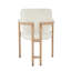 Boucle Upholstered Metal Armchair in Beige-38838145