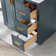 Gazsi 36" Single Bathroom Vanity Set with Grain White Engineered Stone Countertop without Mirror
