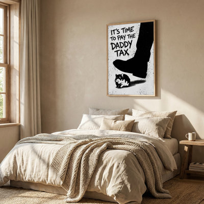 Tableau encadré sur toile représentant une souris en forme de botte, 1 pièce, 91 x 122 cm