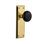 New York Plate with Black Porcelain Door Knob
