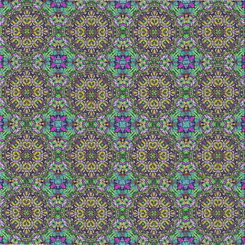 Damask Indoor Rug, Square 5'