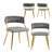 Christal 21.65'' W 4-Piece Velvet Dining Chair Set with Metal Legs-49230368