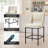 Jenie Modern Upholstered 26.4'' Linen Counter Stool with Metal Frame-487711835