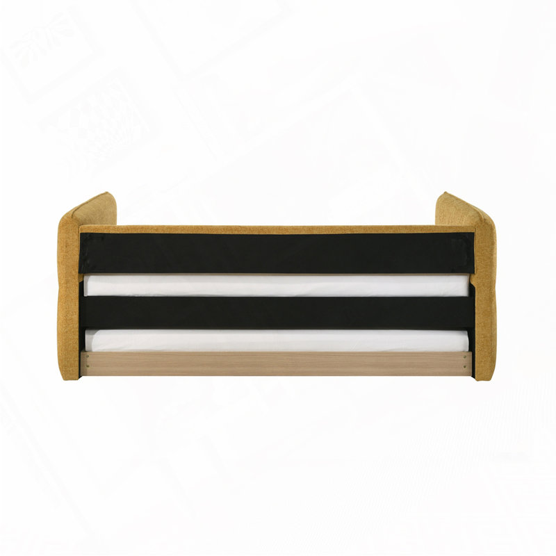Upholstery Daybed with Pull Out Trundle, Gold
