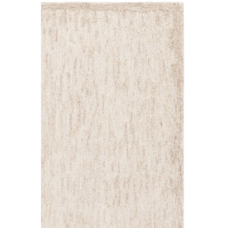 Ebony Hand Tufted Wool;Cotton Solid Color Rug, Rectangle 5' x 8'