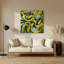 «Biomorphic Abstraction 19», art mural en métal vert-1509727383