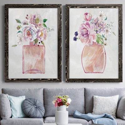 «Fragrance Of Summer I», ensemble de 2 peintures sur toile encadrées