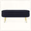 Banc de rangement repose-pieds ovale avec pieds en métal-129506391