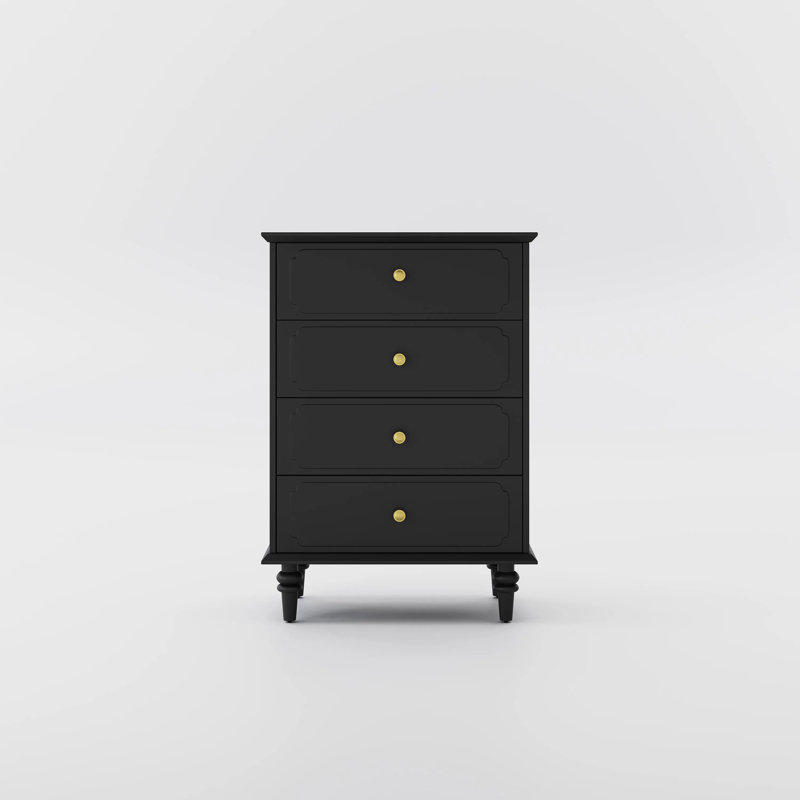 Commodes Mid-Century à 4 tiroirs pour chambre à coucher