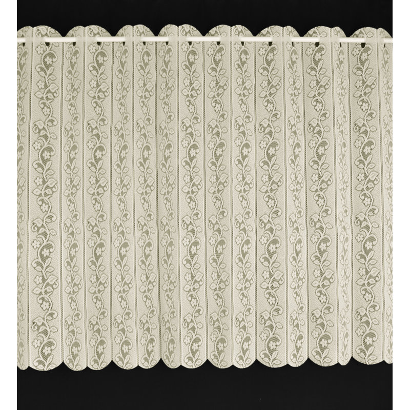 Delco Semi Sheer Curtain Panel pair, 183 W x 137 D cm, Cream