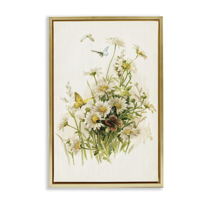 Toile flottante encadrée "Spring Pickings Florals" par Piddix