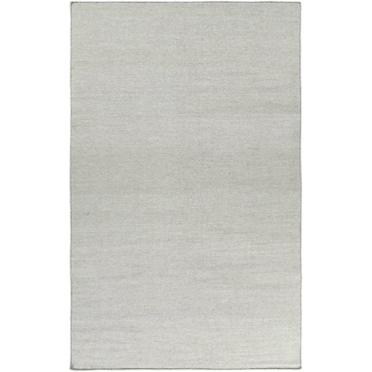 Tapis gris clair en laine tissé à la main Aden