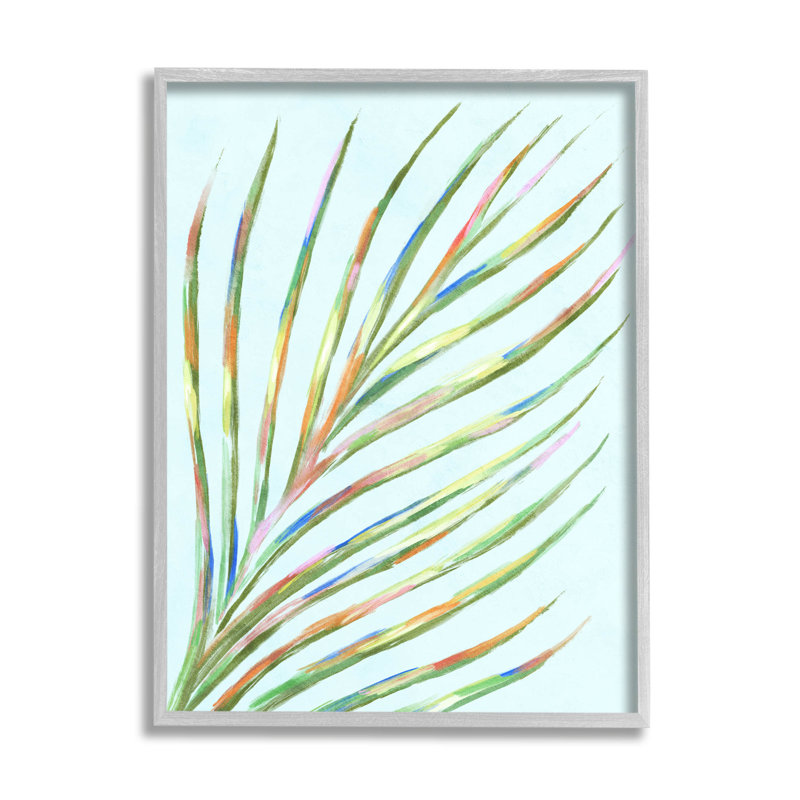 «Vivid Palm Leaf», estampe numérique botanique par Lil 'Rue, H 14 po x l 11 po x P 1,5 po, Estampe numérique Farmhouse
