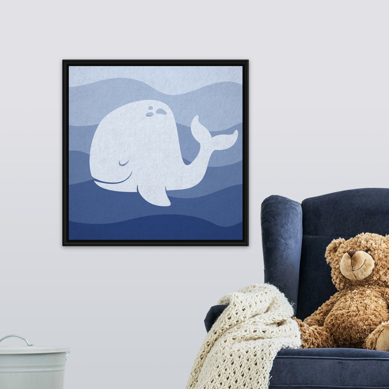 « baleineing subaquatique-chambre d’enfant circle », impression, H 24 po x l 24 po x P 1,75 po