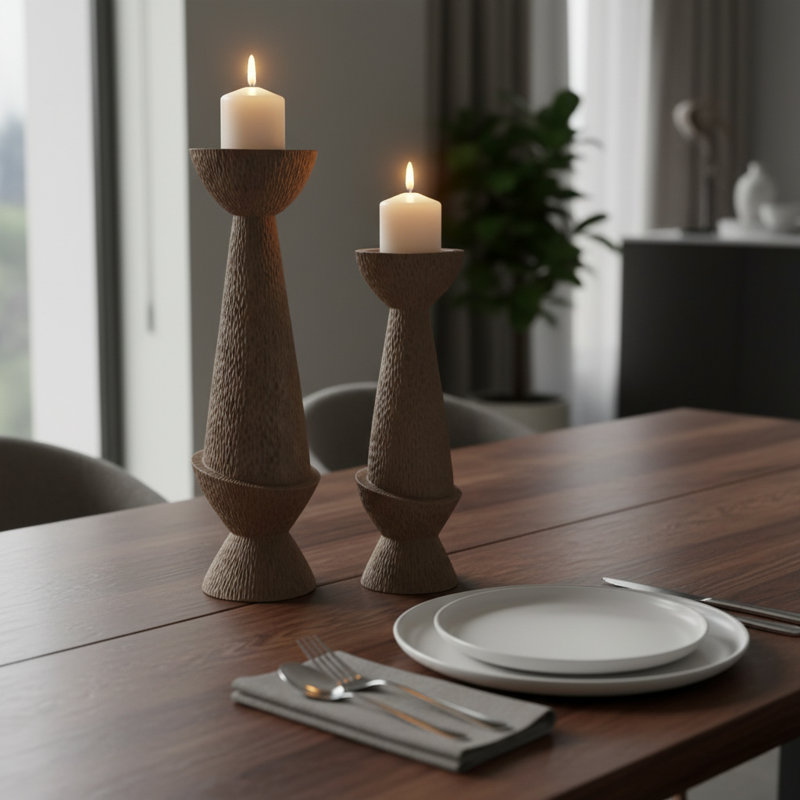 Set Of 2 16/20" Herstal Candle Holders