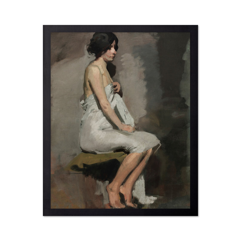 Étude d'une femme assise, Black Framed, Poster, 11"H x 14"W