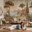 Panneau mural méditerranéen classique Fresco Coastal Landscape-1391212946-1391212950