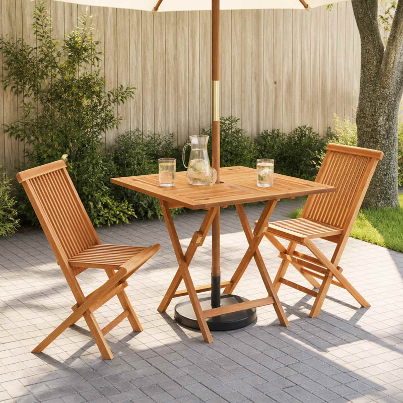 Solid Wood Patio Dining Set Table,, 2
