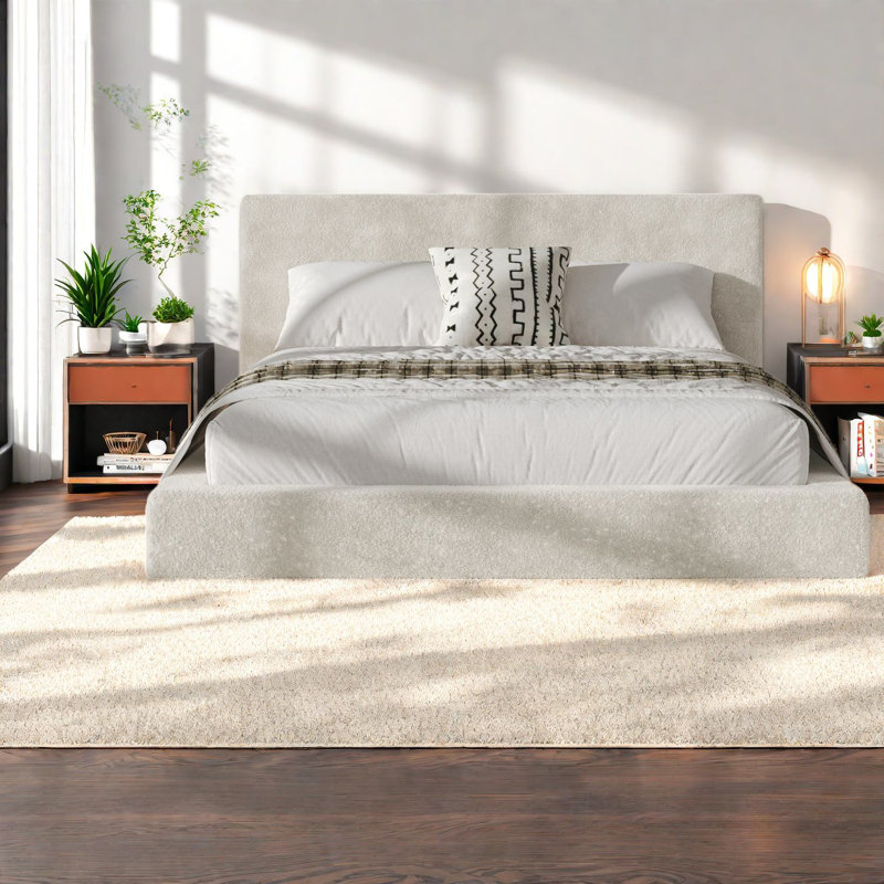 Lits à tablettes coulissantes, structure moderne en acier Sherpa pour chambre à coucher
