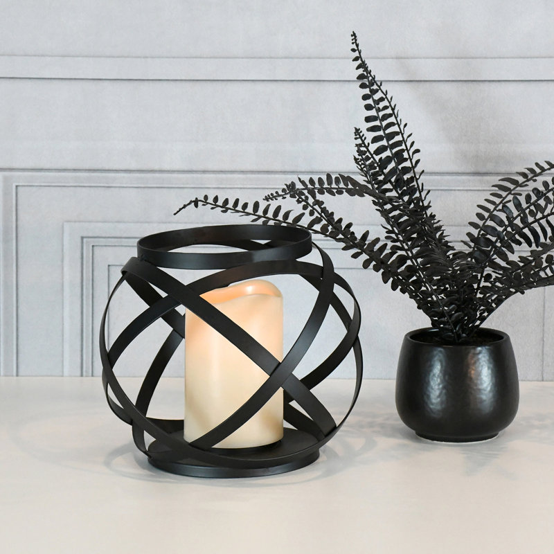 6.5'' H Metal Tabletop Lantern with Candle Included