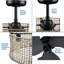 Ventilateur de plafond en cage à 3 pales de 25,25 po avec télécommande et ensemble d'éclairage inclus-2031307643