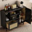 Buffet en bois massif Bowne 47,24 po-2019695407