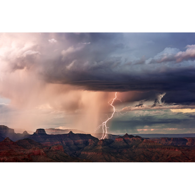 Grand Canyon Thunderstorm - Wrapped Canvas Print, 20cm H x 30cm W