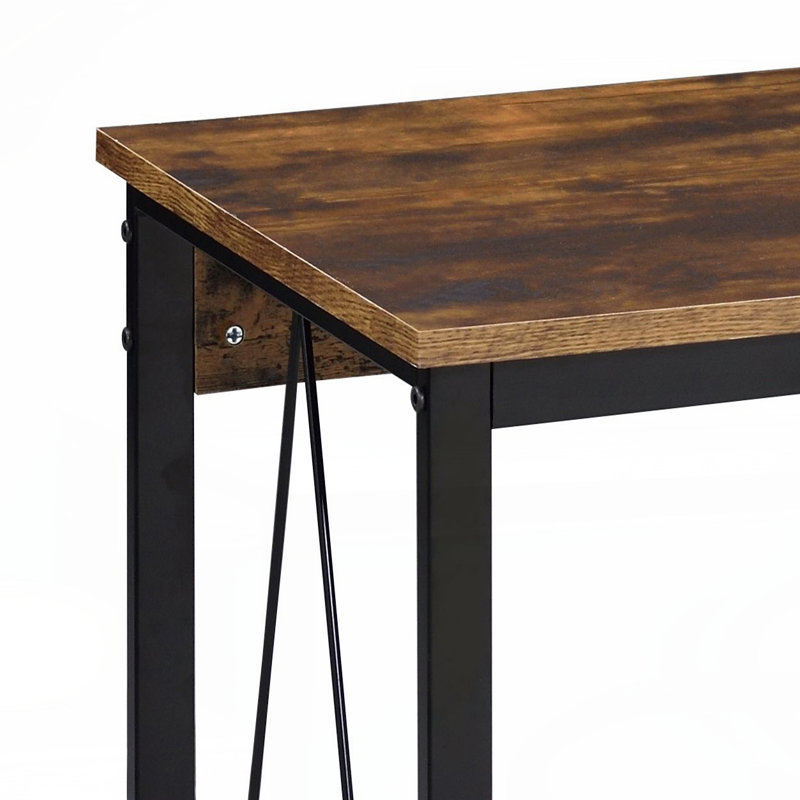 Bureau d'écriture Floydia, H 28,5 po x L 35,5 po x P 18,5 po, Chêne vieilli