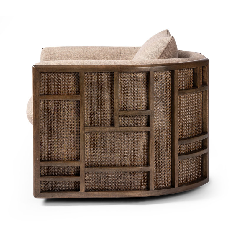 June Swivel Armchair, Alcala Fawn Polyester Blend