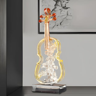 Elegant Violin Art Decor - Resin Tabletop Sculpture