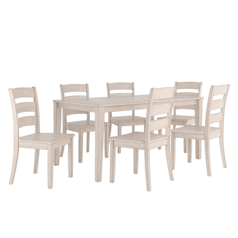 Ensemble repas 6 personnes Alexa-Mae, Blanc antique