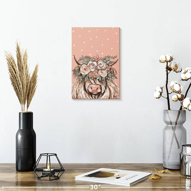 Brampt Boho Cow I, 12" H x 8" W