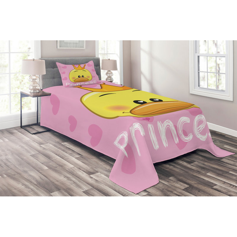 Polyester Coverlet, Twin Bedspread + 1 Sham